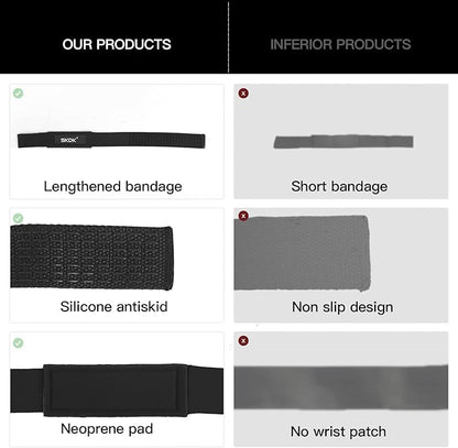 SKDK Lifting Straps Strength Training Women Bodybuilding, Lifting Straps Gym Deadlift, Deadlift Straps with Neoprene Padded Wrist, Non-Slip Silicone, for Weightlifting, Bodybuilding, Xfit, Strength