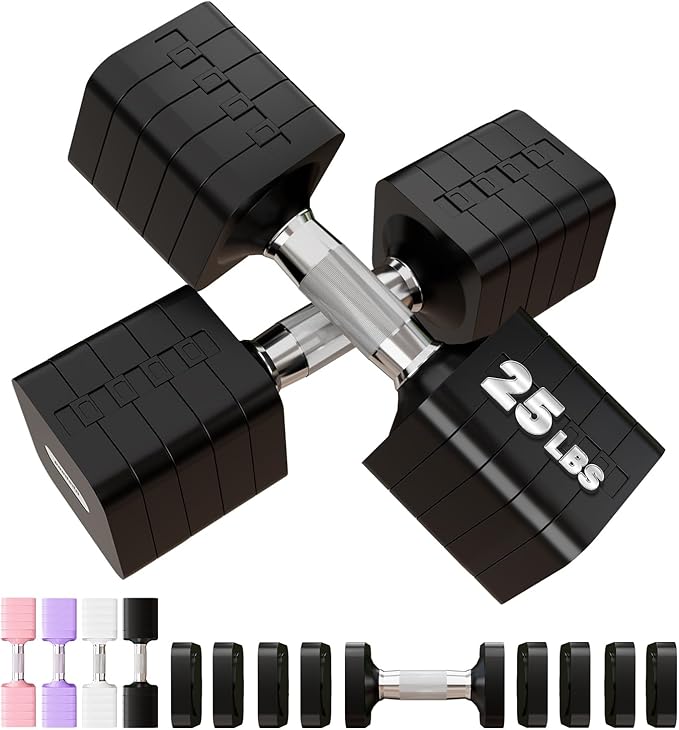 15LB 20LB 30LB 40LB 50LB Adjustable Dumbbell Set Free Weights Dumbbells Set for Women Men Hand Weights Sets Adjust Dumbbell Weight Sets for Home Gym Exercise Workout Strength Training Equipments