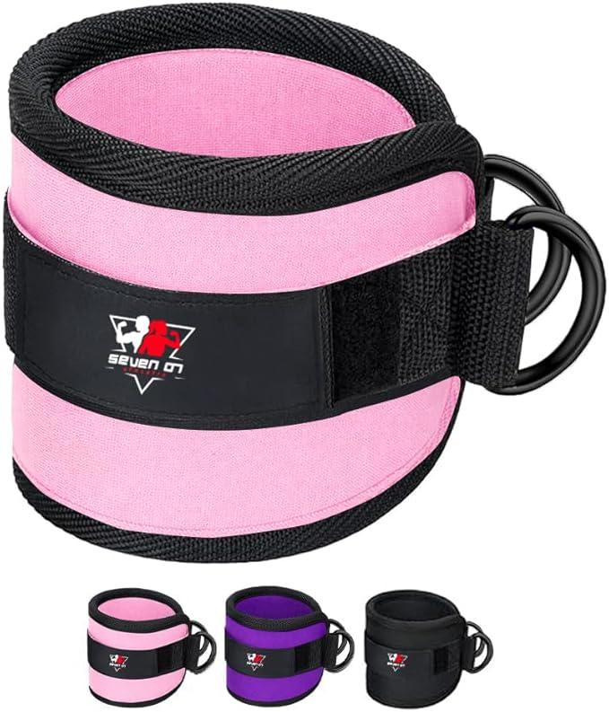 Ankle Straps for Cable Machines, Adjustable Comfort Ankle Cable Attachments for Women & Men, Glute Kickback Ankle Strap for Workout Gym Ankle Cuff Neoprene Padded Durable lifting Straps