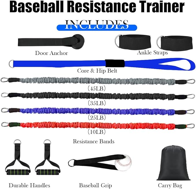 Core & Hip Belt Resistance Band for Baseball & Softball Training