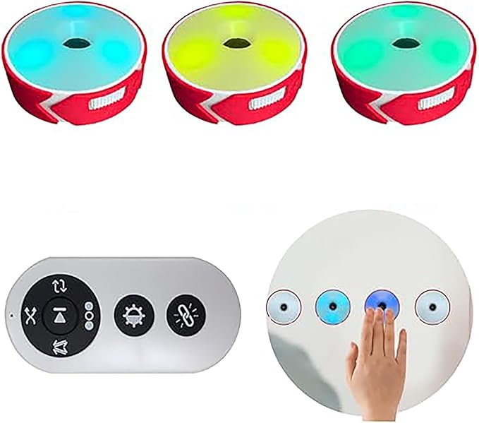 Reaction Training Lights, Speed Agility Lamp Reaction Training Light, 4 Modes, 4 Light Color Speed Agile Response Equipment, for Football, Boxing, Fitness, Sports Training(A Set of 3 Lamps)