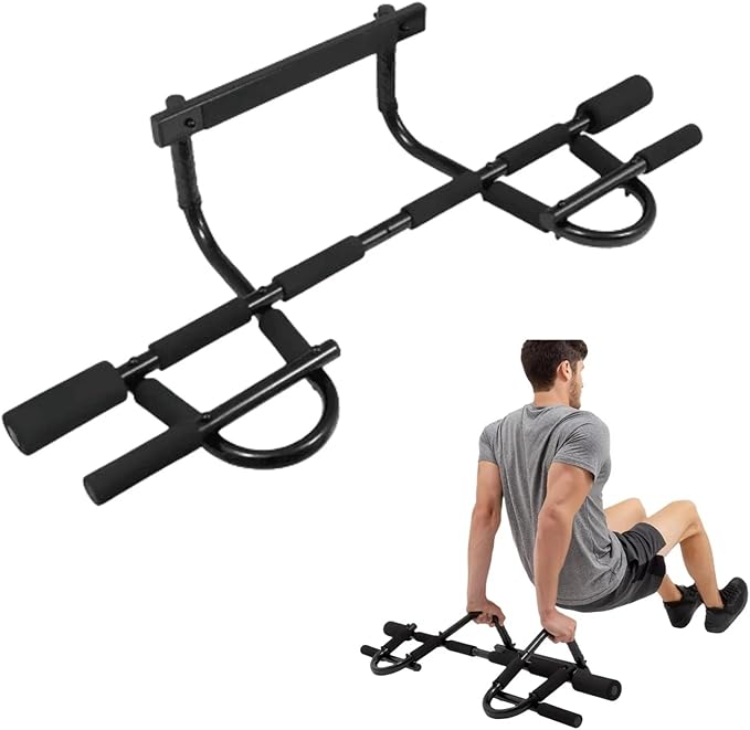 2025 Upgrade Pull Up Bar, 440 lbs Heavy Duty Upper Body Fitness Workout Bar| Multi-Grip Strength for Doorway | Indoor Chin-Up Bar Fitness Trainer for Home Gym Portable