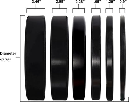 Signature Fitness 2-Inch Cast Iron Barbell Set, Including Multiple LBS Weight Plates and 6FT Barbell Set, Multiple