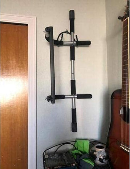 Chin up Bar Storage Pull up Bar Rack Exercise Strength Fitness Bar Holder Workout Equipment Shelf - Solid Quality Wall Mountable for Your Fitness Class or Home Gym, Metal, Adjustable Size, Up to 20Lbs