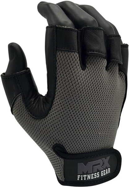 Weightlifting Gloves Leather Palm Grip Half Finger Body Building Gym Glove for Exercise Training Fitness Workout Men Women Lifts Made Spandex Materials, Including Genuine Amara Leather