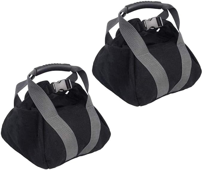 2 Pcs Adjustable Canvas-Kettlebell-Sandbag wtih Handle for Training Home Training, Yoga, Fitness