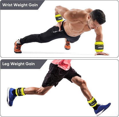 APEXUP 10lbs/Pair Adjustable Ankle Weights for Women and Men, Modularized Leg Weight Straps for Yoga, Walking, Running, Aerobics, Gym, Physical Therapy
