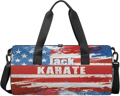 Personalized-Martial-Arts-Gear-Bag for Karate Teakwondo, Custom Jiujitsu Bag for Boys, Karate Teakwondo Bag for Gear Waterproof Lightweight Large USA
