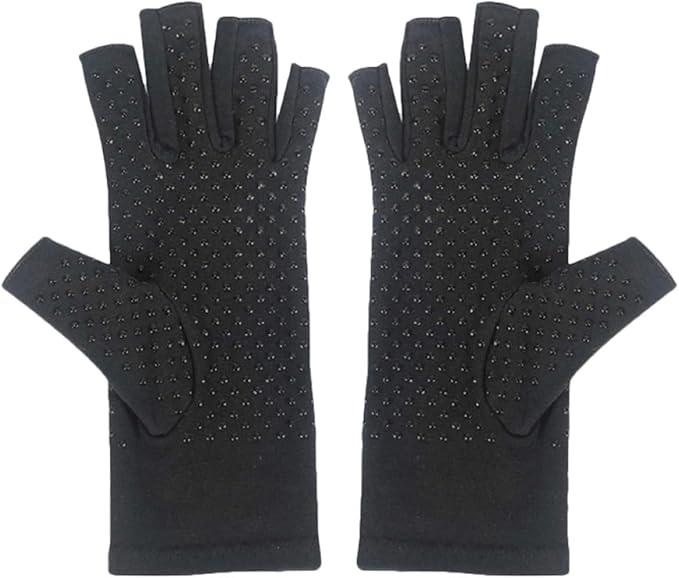 Cycling Half Finger Gloves Black High Elastic Non-Slip Exercising Gloves with Wrist Support for Fitness Training and Outdoor Riding, Size L (19.5-21.5cm)