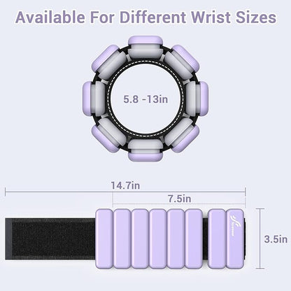 Sportneer Wrist & Ankle Weights for Women Men - 1 Pair (1 lb/2 lb Each) | Adjustable Weighted Bracelet Silicone Bangles for Yoga, Dance, Pilates, Cardio, Aerobics, Gym, Pool Exercises and Jogging
