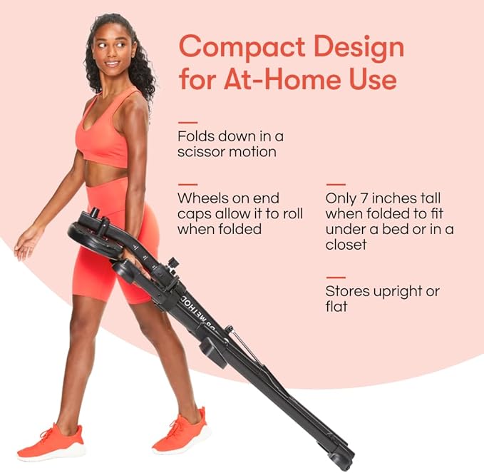The DB Method Squat Machine, Workout Equipment for Home Gym, Exercise Leg and Glutes, Low Impact Lower Body Fitness Workouts, Training for Total-Body, Easy Setup, Foldable for Storage