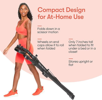 The DB Method Squat Machine, Workout Equipment for Home Gym, Exercise Leg and Glutes, Low Impact Lower Body Fitness Workouts, Training for Total-Body, Easy Setup, Foldable for Storage