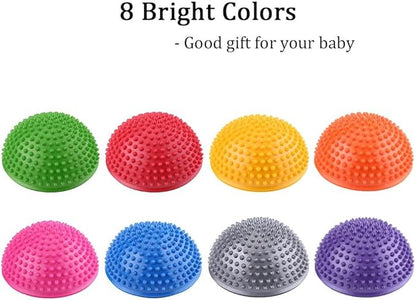 Foot Massage Ball, PVC Inflatable Half Yoga Balls, Massage Point Exercises Trainer Fitness