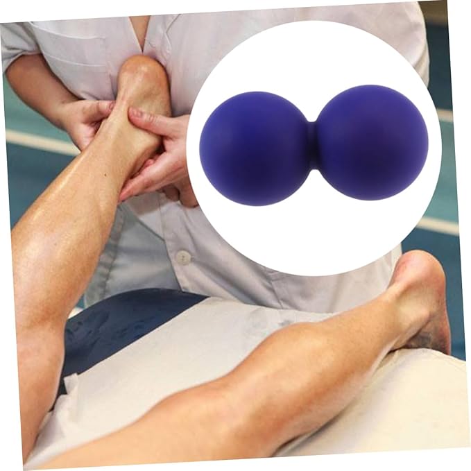 SECFOU Peanut Massage Ball Set Solid Silicone Myofascial Balls for Muscle Relief Physical Therapy and Yoga for Sore Back and Trigger Point Therapy