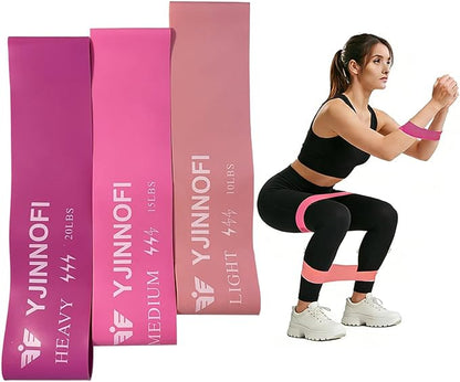 Resistance Bands for Working Out, 3-Pack for Home Gym with Carry Bag - Exercise Bands for Strength Training, Yoga, Pilates & Physical Therapy for Women and Men