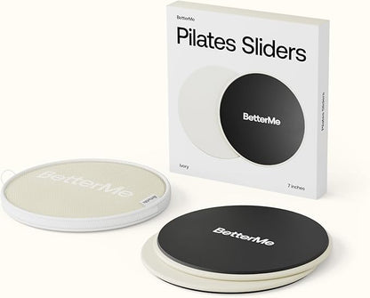 BetterMe Pilates Sliders – Dual-Sided Exercise Sliders for Core Training – Compact Workout Gliders for Home Fitness, Abs & Full Body Workouts