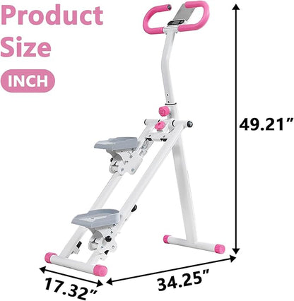 Stair Stepper for Home Gym Exercise, Vertical Climber Exercise Machine for Full Body Workout, Compact Folding Cardio Exercise Climber with Adjustable Handlebar (Blue)
