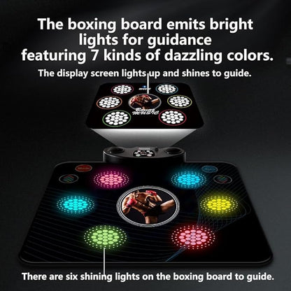 Kids Musical Boxing Machine/Mat with Boxing Gloves, 9 Modes, 420 Levels, 7 Light Effects, Memory and Reaction Training Equipment, No Installation Needed, for Children.