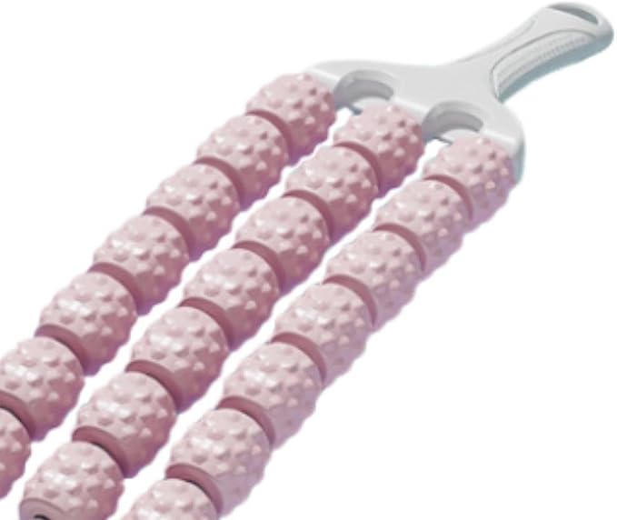 YIJU Muscle Roller Stick Body Massage Stick Portable Multiuse Comfortable Massage Roller Home Gym for Travel Park Garden Fitness, Pink