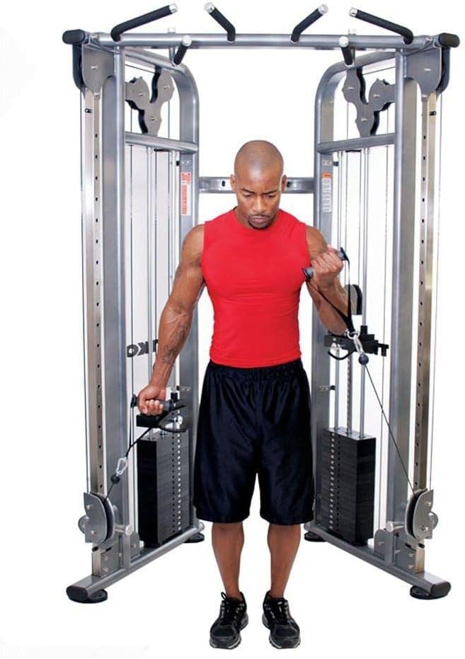 TKO Functional Trainer 9050 - Black Steel Functional Trainer with 420 lbs Resistance