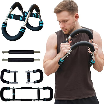 Twister Arm Trainer, Adjustable Resistance(40-140 lbs) Chest Workout, 5-Level Spring System, Detachable Power Twister for Arm & Shoulder Strength Training, Home Fitness Equipment for Men & Women