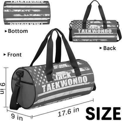 Personalized-Martial-Arts-Gear-Bag for Karate Teakwondo, Custom Jiujitsu Bag for Boys, Karate Teakwondo Bag for Gear Waterproof Lightweight Large USA
