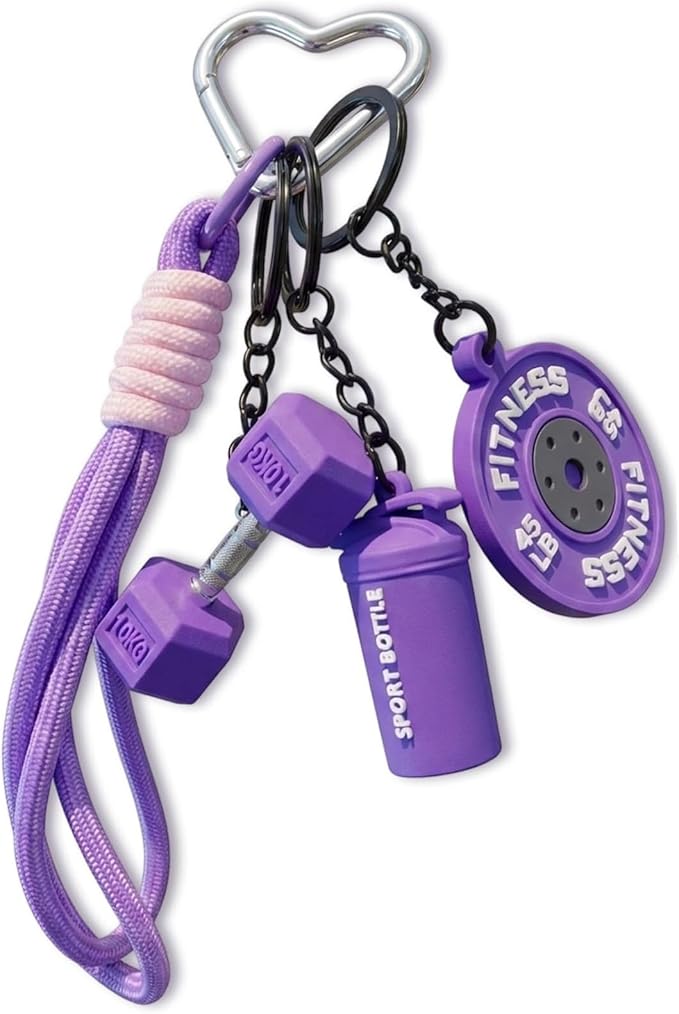 CZFSWT Gym Keychain Set, Fitness Keychain, Gym Accessories for Women Suitable for Fitness Enthusiasts and Organizing Keys
