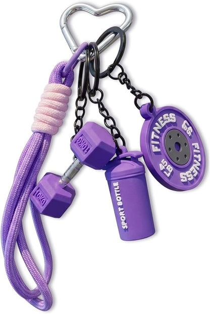 CZFSWT Gym Keychain Set, Fitness Keychain, Gym Accessories for Women Suitable for Fitness Enthusiasts and Organizing Keys