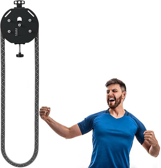 Endless Rope Trainer,Strength Training Endless Rope Pulley,Home Users Compact Suspension Trainer,for Full-Body Coordination Exercises Black
