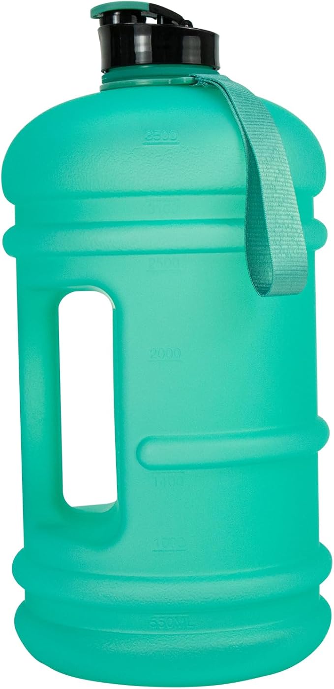 TOOFEEL 1 Gallon Water Bottle,Leakproof,Bpa Free,Dishwasher Safe,128 oz Large Water Jug wiht Handle,Travel & Camping & Sports & Gym Water Bottle For Men and Women - Matte Mint Green