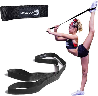 Myosource Kinetic Bands Cheerleading Flexibility Stunt Strap - Improve Stretching and Stunts for Cheer Dance Gymnastics & Physical Therapy – Stocking Stuffers Present for Kids Girls Adults - 12 Colors