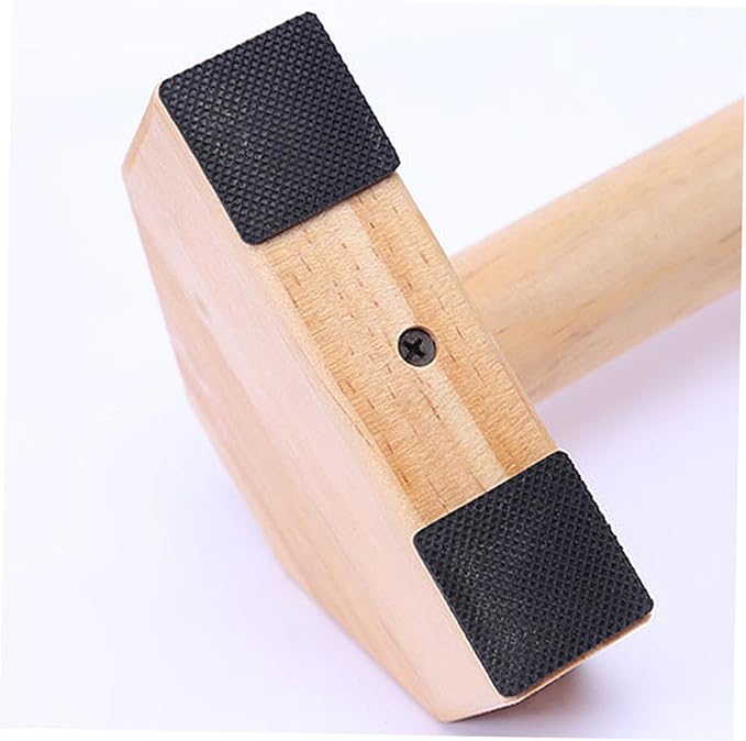 BESPORTBLE Solid Wood Push-up Bracket for Home Workout Smooth Beech Wood Parallettes Bars with Non-slip Support Muscle Training Calisthenics Handstand and Strength Exercises