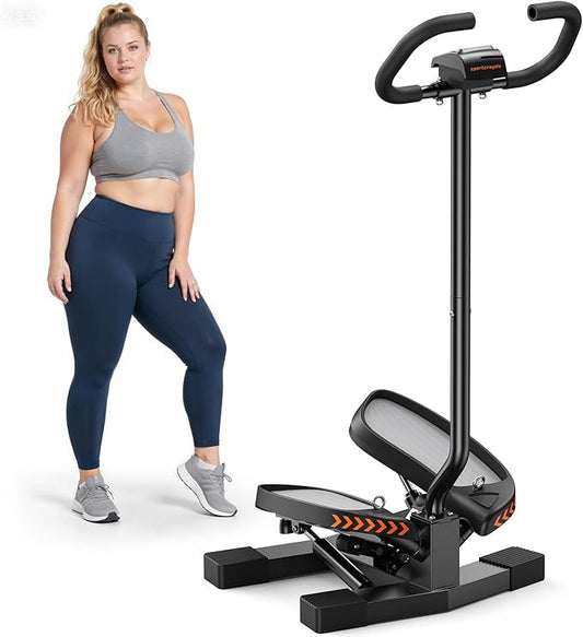 Sportsroyals Stair Stepper,Twist/Mini Stepper for Exercise at Home,Step Machine with Resistance Bands for Full Body Workout, 350lbs+ Capacity