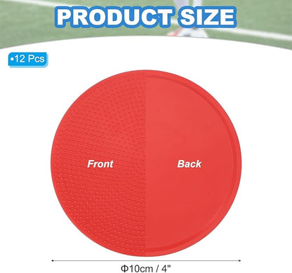 PATIKIL Spot Markers, Non-Slip Floor Dots Agility Markers Flat Field Cones Poly Dots