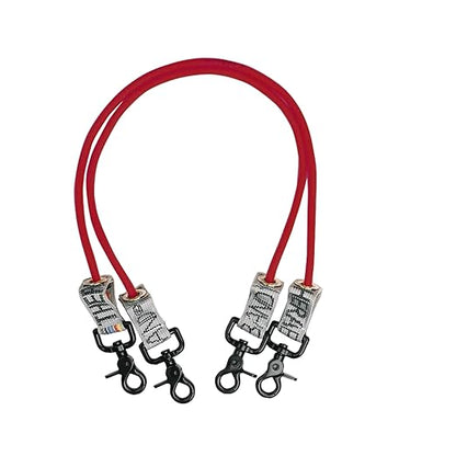 THERABAND Resistance Tubing with Connectors for Wall, Rehab & Wellness Station, Medium Level 3, Set of 2, 18-Inch Red Tubing for Physical Therapy, Exercise, Rehab, Clinics & Pilates, Latex Tubes