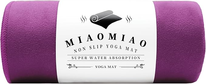 MIAOMIAO Non-Slip Hot Yoga Towel Set,Super Absorbent Microfiber in, 24.5" x 72" - Anti-Slip, Injury Free Design for Pilates, Yoga Mats, Exercise, and Fitness Gear