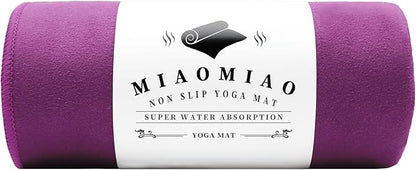 MIAOMIAO Non-Slip Hot Yoga Towel Set,Super Absorbent Microfiber in, 24.5" x 72" - Anti-Slip, Injury Free Design for Pilates, Yoga Mats, Exercise, and Fitness Gear
