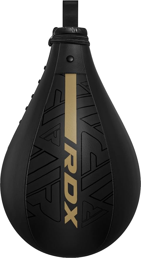 RDX Speed Bag Boxing Ball, Maya Hide Leather Dodge Striking Target with Additional Bladder, MMA Muay Thai Punching Workout Kicking Martial Arts Training Home Gym Exercise Speedball
