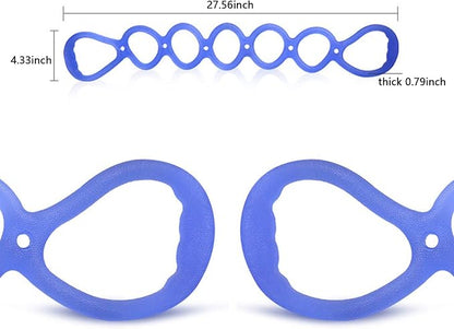 7 Ring Stretch Resistance Exercise Band, BetterJonny Workout Bands Yoga Stretching，Foot, Leg and Arm Exerciser for Home or Fitness Center Workout Walking Exercise