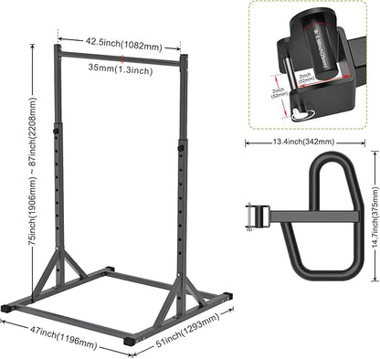 SELEWARE Power Cage Accessories, Dip Handles, Pull‑Up Stations, and Multi‑Grip Training Attachments
