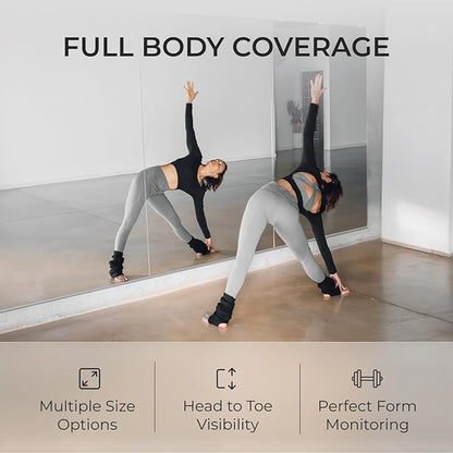 Fab Glass and Mirror Large Gym Mirror for Home Gym 36x72 - Full Length Ultra-Clear Annealed Glass Wall Mount - DIY Workout Display with Safety Backing - 1/4 Inch Low-Iron