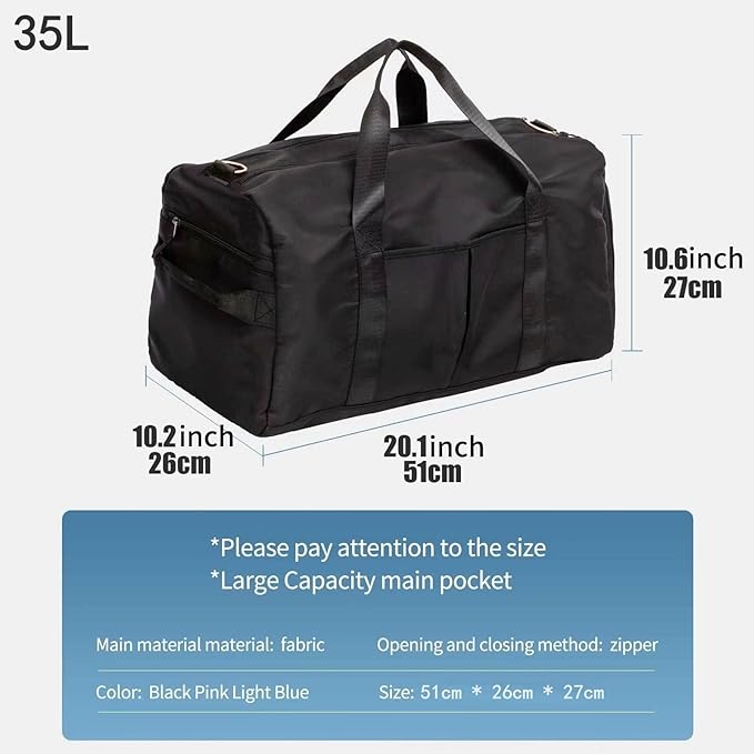 Sports Duffel Bags with Cosmetic Gym Bag for Women Men Travelling Waterproof Bag with Wet Pocket and Shoe Compartment