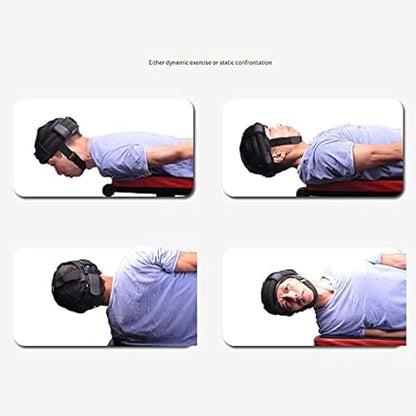 Head Neck Harness for Weight Lifting Training Diverse Workout Adjustable Strap Chin Pad Strength Powerlifting Workout Equipment,Serene16,with 3kg sandbag