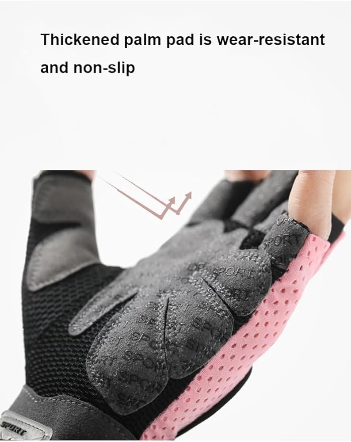 INOGIH Lightweight and Breathable Fingerless-Gym-Gloves for Women - Exercise-Crossfit-Training Gloves for Workout