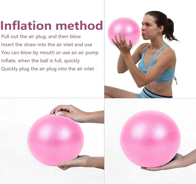 Small Exercise Ball 9 inch Pilates Ball Mini Yoga Ball Anti Burst Balance Physical Therapy Balls