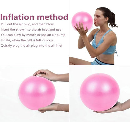 Small Exercise Ball 9 inch Pilates Ball Mini Yoga Ball Anti Burst Balance Physical Therapy Balls