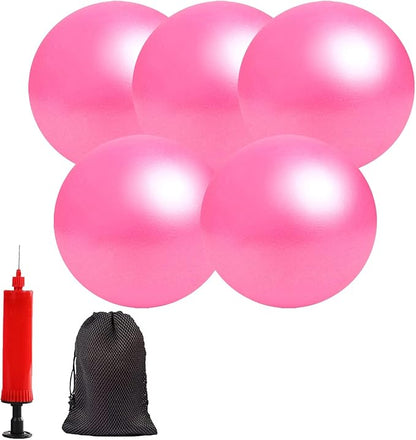 Mini Yoga Balls 6 Inch Exercise Pilates Therapy Balance Micropore Ball Barre Equipment for Home Stability Training Physical Core Training with Pump