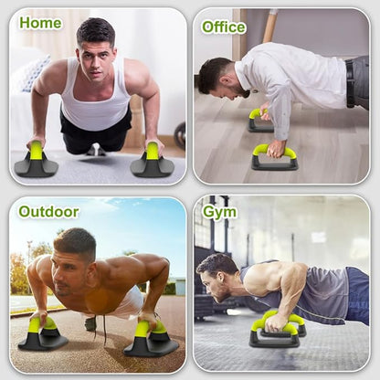 Push Up Bars – Ergonomic Pushup Handles for Floor Strength Training, Non-Slip Push-Up Stands with Soft Grip, Pushups Bars for Home Gym Workout