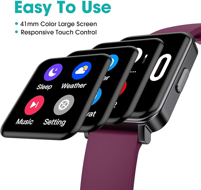 Pedometer Watch Senior Friendly, Waterproof Fitness Tracker Watches with Step Counter Calories/Sleep Tracker for Walking Running, Heart Rate Monitor for Men Women
