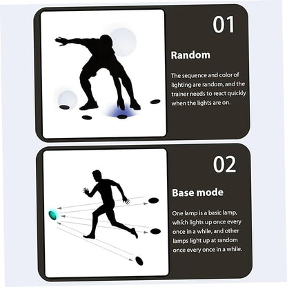 4Pcs/Set Reactions Training Lights, 4 Modes Speed Reactions Lights Training with USB Charging for Fitness, Basketball, Football